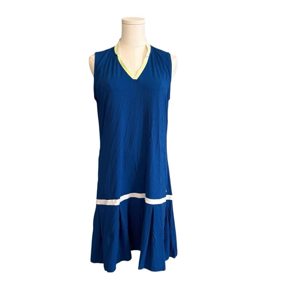 Slazenger Women's Large Blue Drop Waist Golf Athletic Sport Pleated Active Dress